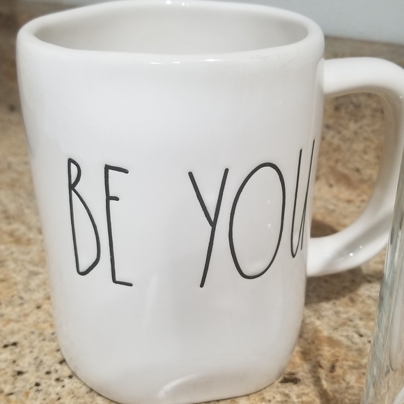 Rae Dunn Other - Rae Dunn “BE YOU” Coffee Mug White with black lettering used collection